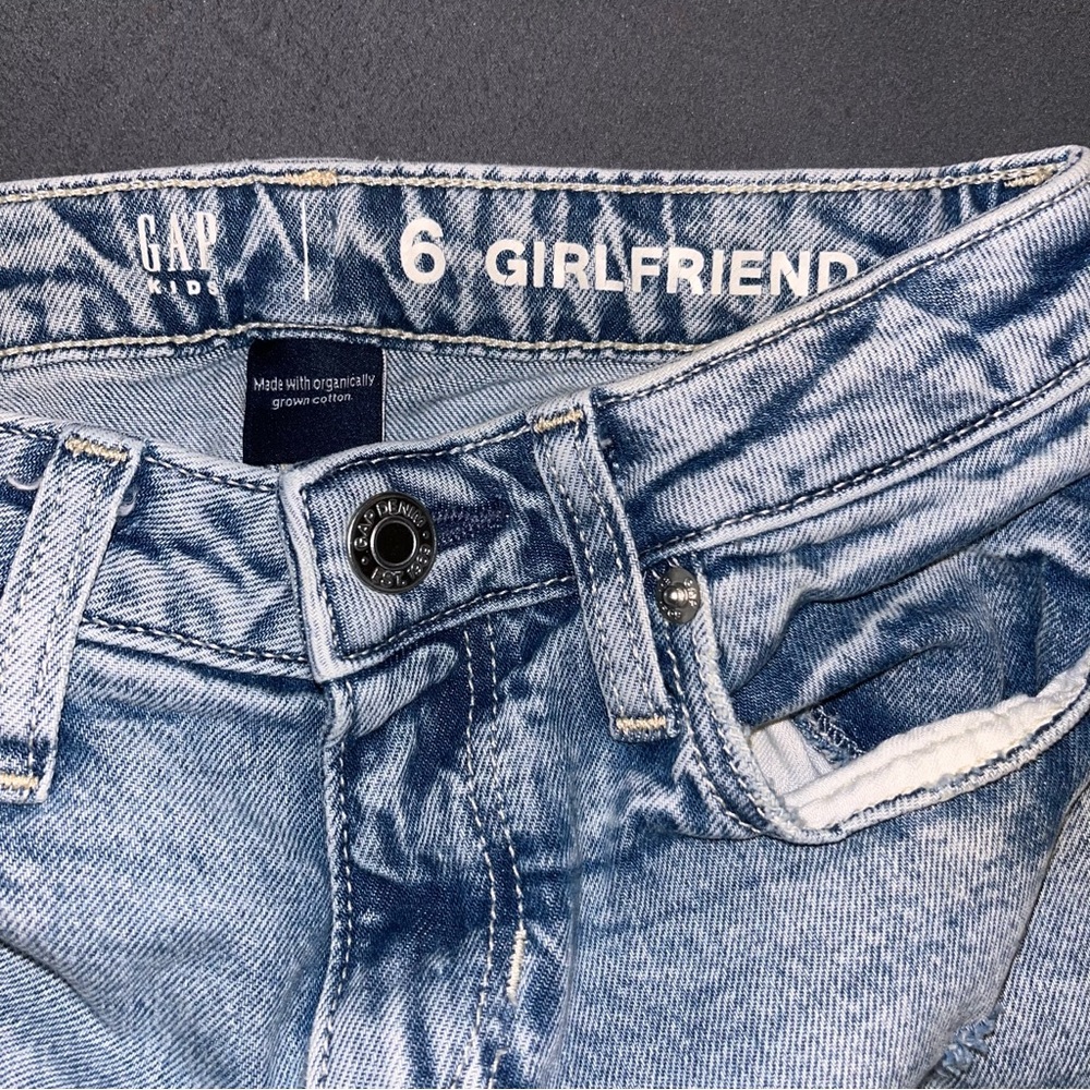 🦋 GAP Girlfriend Jeans - Ankle Light Wash Girls Jeans - Picture 4 of 5